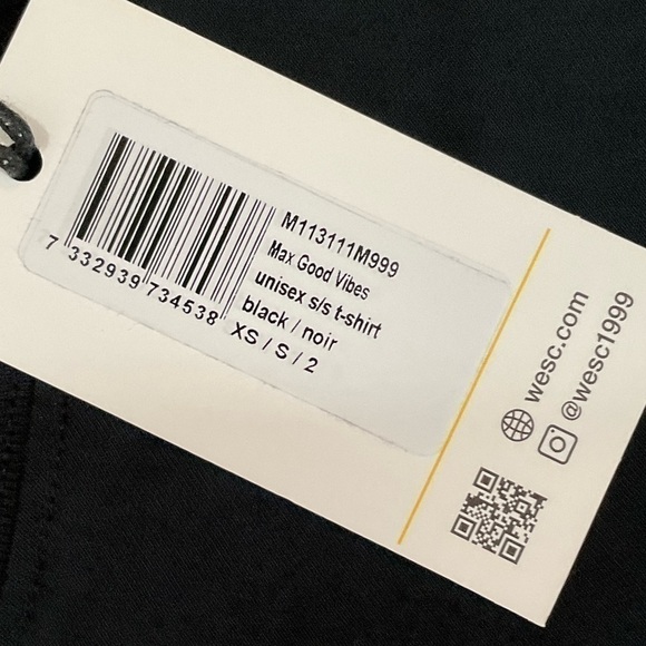 CONSPIRACY by Wesc unisex Max Good Vibes black t-shirt size Women’s S Men’s XS - Picture 8 of 8
